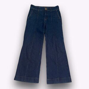 J. Crew Deep Indigo Wide Leg Jeans